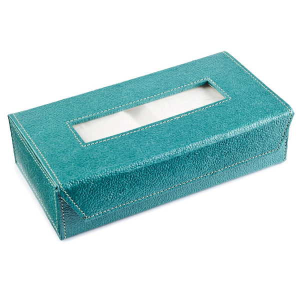 Ecoleatherette Handcrafted Tissue Paper Tissue Holder Car Tissue Box With 100 Pulls tissue (C.Green)