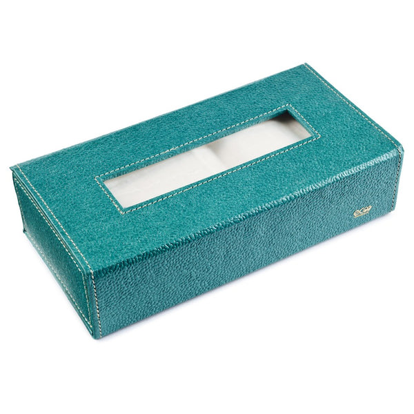 Ecoleatherette Handcrafted Tissue Paper Tissue Holder Car Tissue Box With 100 Pulls tissue (C.Green)