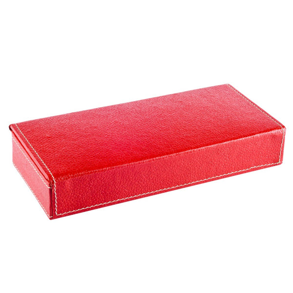 Ecoleatherette Handcrafted Travel Jewellery box (TJB.Red)