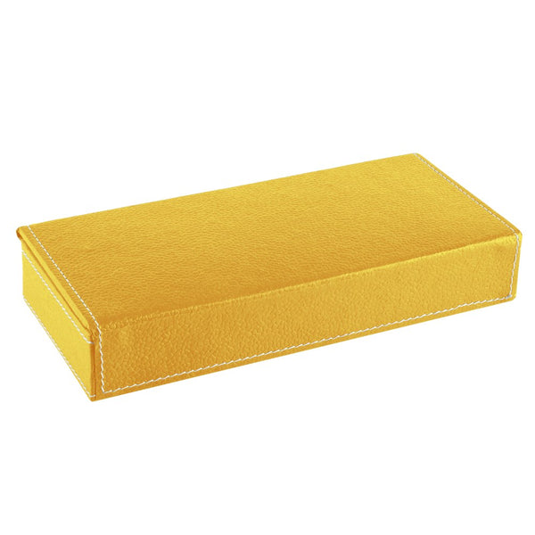 Ecoleatherette Handcrafted Travel Jewellery box (TJB.Yellow)