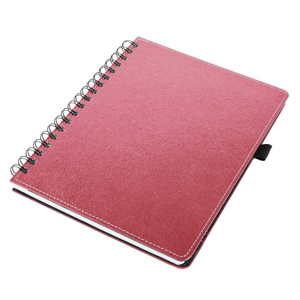 Ecoleatherette A-5 Wiro Spiral Hard Cover Notebook (WHCJA5.Pink)