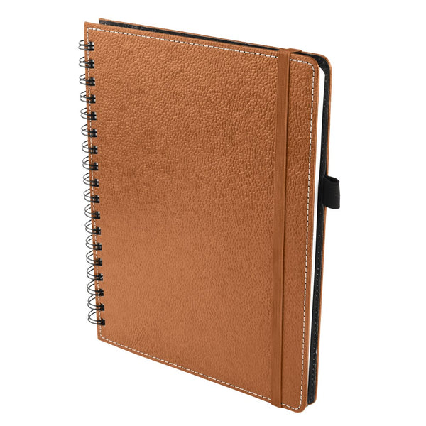 Ecoleatherette A-5 Wiro Spiral Hard Cover Notebook (WHCJA5.Copper)