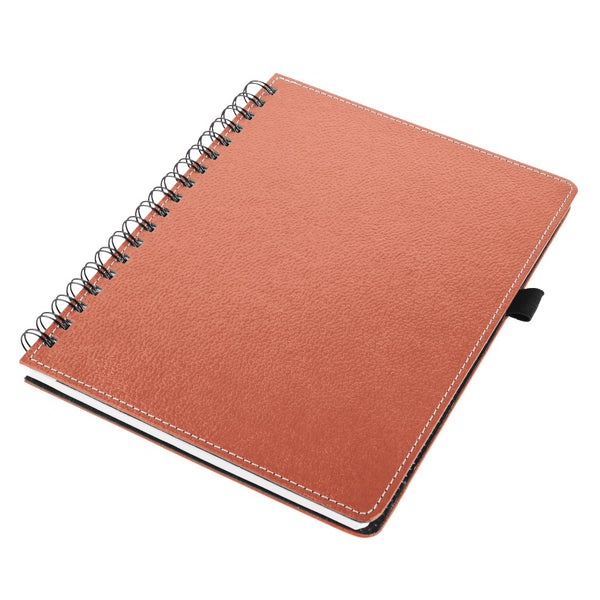 Ecoleatherette A-5 Wiro Spiral Hard Cover Notebook (WHCJA5.S.Coral)