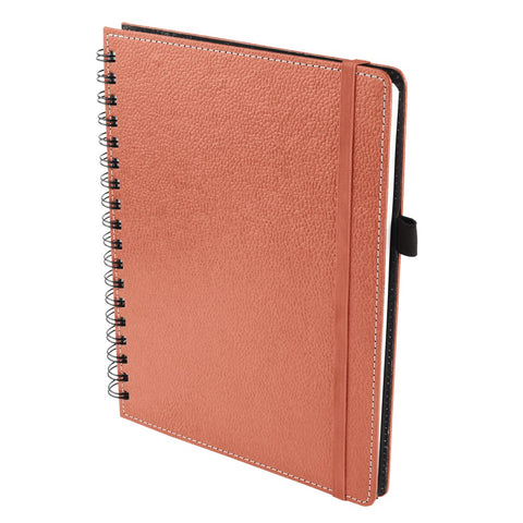 Ecoleatherette A-5 Wiro Spiral Hard Cover Notebook (WHCJA5.S.Coral)