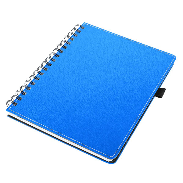 Ecoleatherette A-5 Wiro Spiral Hard Cover Notebook (WHCJA5.Turquoise)