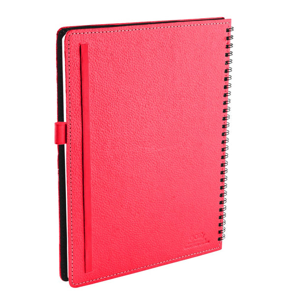 Ecoleatherette B-5 Wiro Spiral Hard Cover Notebook (WHCJB5.D.Pink)