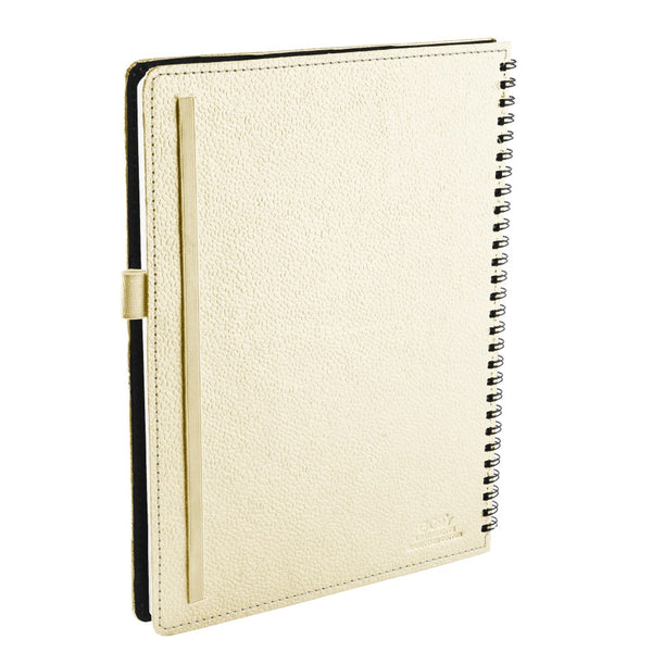 Ecoleatherette B-5 Wiro Spiral Hard Cover Notebook (WHCJB5.Pearl)