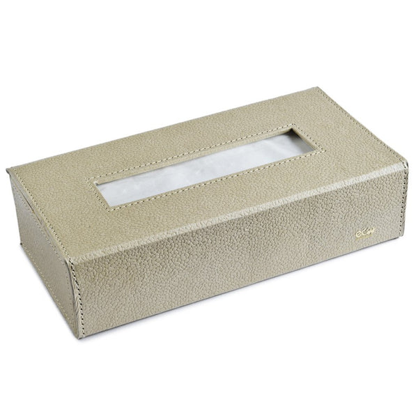 Ecoleatherette Handcrafted Tissue Paper Tissue Holder Car Tissue Box With 100 Pulls tissue (Beige)